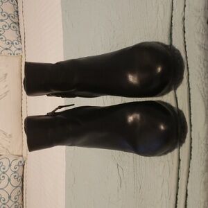 Sam Edelman black leather booties